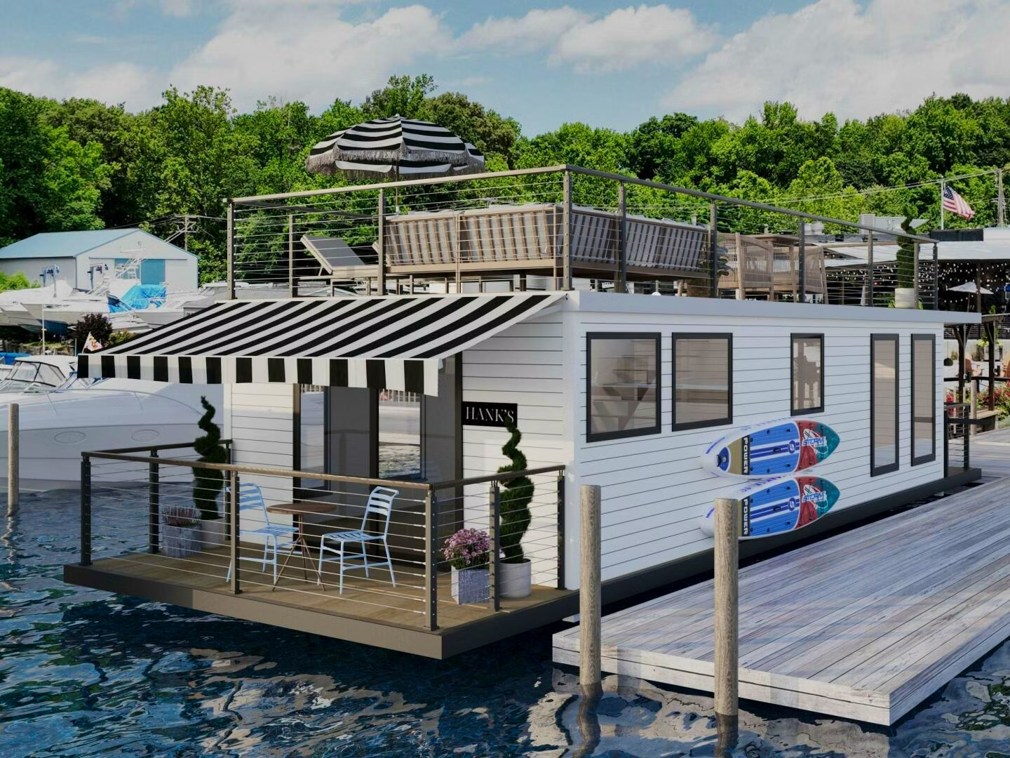 Hank's 40' Luxury Houseboat - Your Floating Oasis